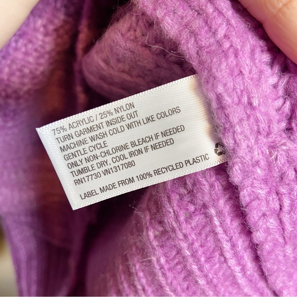 NWT A New Day Chunky Purple Pullover Sweater - Picture 6 of 7